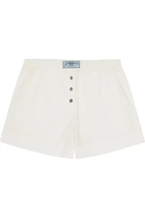 Ganni Shorts mit Logo-Patch