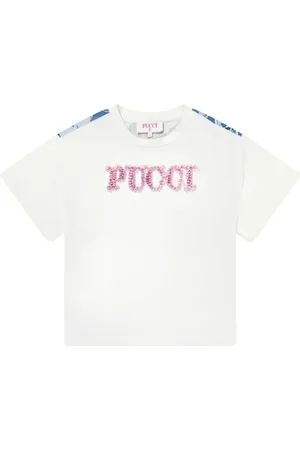 PUCCI Junior T-Shirt mit strukturiertem Logo