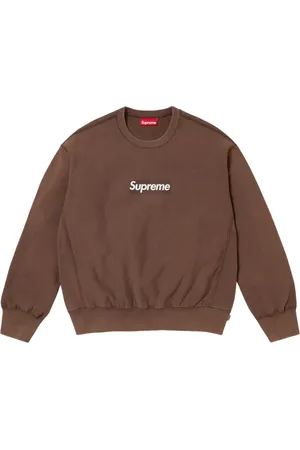 Supreme "SS 25 - Brown" Sweatshirt mit ausgeblichenem Logo