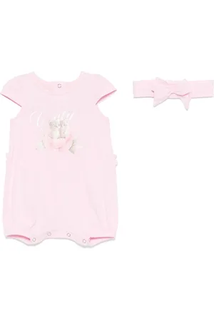 Lapin House Strampler-Set mit Katzen-Print