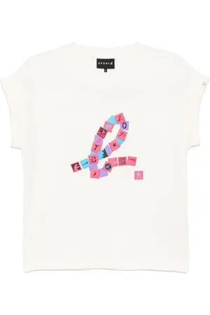 AGNÈS B. T-Shirt mit Logo-Print