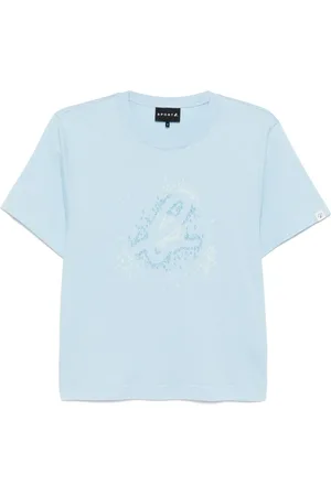 AGNÈS B. T-Shirt mit Logo-Print