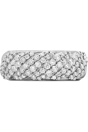 David Yurman Sculpted Cable Sterlingsilberring mit Diamant 7,5mm