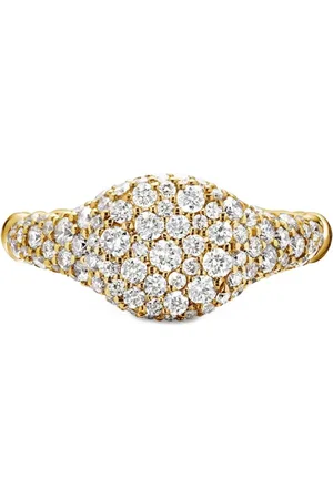 David Yurman 18kt Petite Pavé Gelbgold-Pinky-Ring mit Diamanten (7mm)