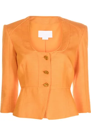 GENNY Twill-Blazer mit U-Ausschnitt