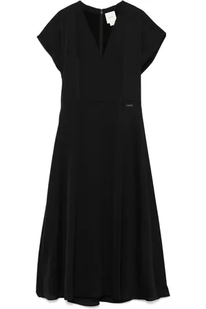 Calvin Klein Seersucker-Midikleid aus Satin