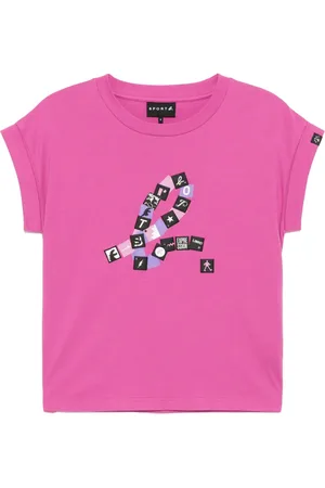 AGNÈS B. T-Shirt mit Logo-Print
