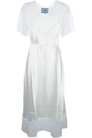 Prada Midikleid mit Spitzeneinsatz