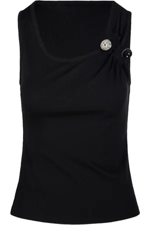 CHRISTOPHER ESBER Asymmetrisches Tanktop mit Knopfdetail