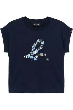 AGNÈS B. T-Shirt mit Logo-Print