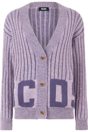 GCDS Cardigan mit Intarsien-Logo