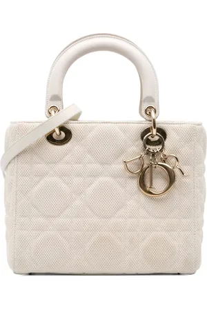 Dior 2021 mittelgroße Macrocannage Lady Dior Satchel-Tasche aus Funktionsstoff