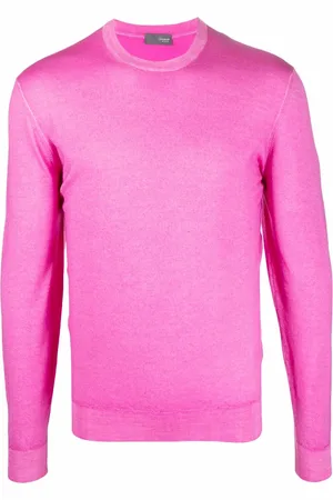DRUMOHR Strickpullover mit Rundhalsausschnitt