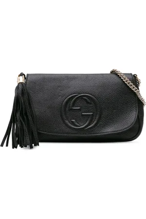Gucci 2016-2024 mittelgroße Soho Chain Flap Umhängetasche aus Leder