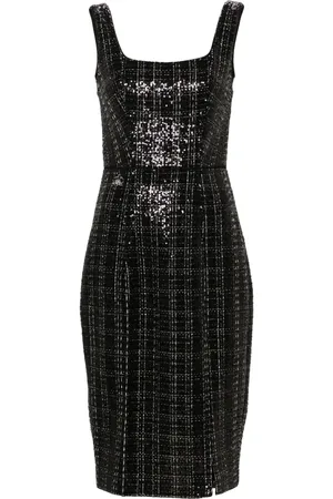 GENNY Tweed-Midikleid mit Pailletten