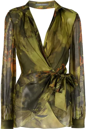 Alberta Ferretti Bluse mit Wickeldetail