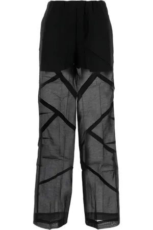 CO Weite Hose mit transparenten Einsätzen