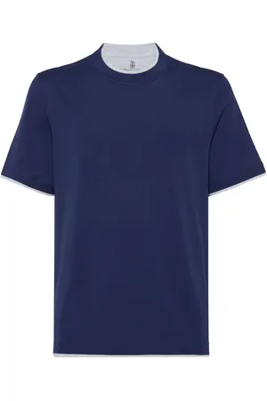 Brunello Cucinelli T-Shirt mit Kontrastdetails