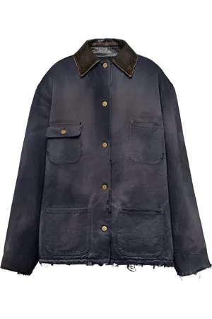Prada Canvas-Jacke im Distressed-Look