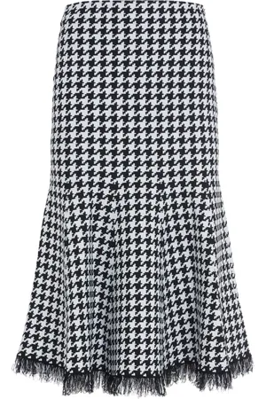 Alexander McQueen Midirock mit Hahnentrittmuster