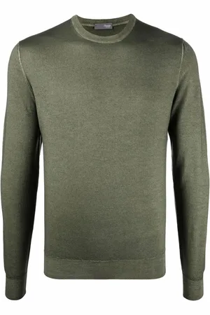 DRUMOHR Strickpullover mit Rundhalsausschnitt
