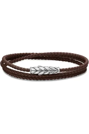 David Yurman Chevron Triple Armband aus Sterlingsilber