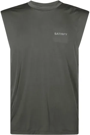 SATISFY Trägershirt mit Logo-Print