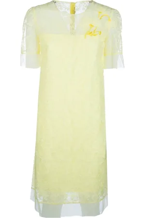 ERMANNO SCERVINO Midikleid mit Blumenstickerei