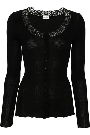 Saint Laurent Cardigan mit Spitzendetail