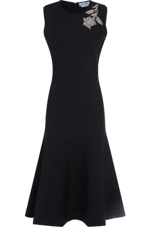 Alexander McQueen Midikleid mit Blumenstickerei