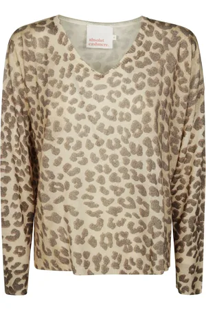 ABSOLUT CASHMERE Oberteil mit Leoparden-Print