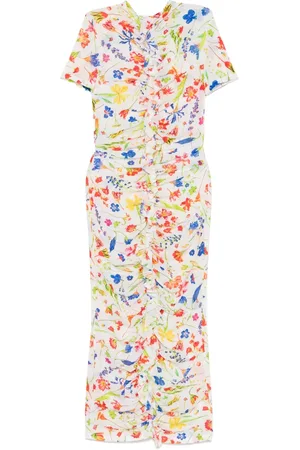 Msgm Maxikleid mit Blumen-Print