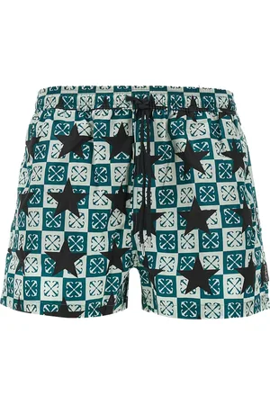 OFF-WHITE Badeshorts mit Arrow Stars-Print