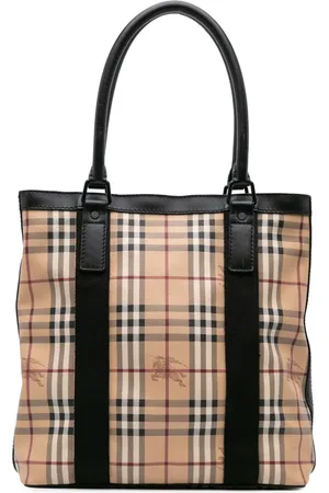 Burberry 2000-2017 Haymarket Check Vertical Tote Bag aus beschichtetem Canvas