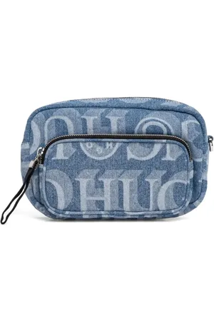 HUGO BOSS Umhängetasche aus Denim mit Logo