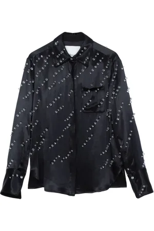 3.1 Phillip Lim Satinhemd mit Perlenverzierung