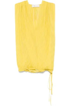 BLUMARINE Seidenoberteil mit Faltendetails