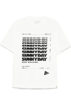 and wander T-Shirt mit Text-Print