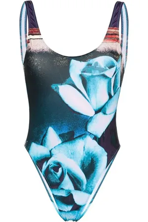 Jean Paul Gaultier The Blue Roses graphic-print swimsuit