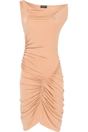 Atlein Midikleid mit Raffungen
