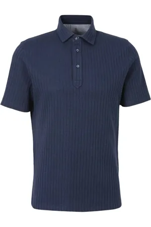 Brunello Cucinelli Poloshirt aus geripptem Strick