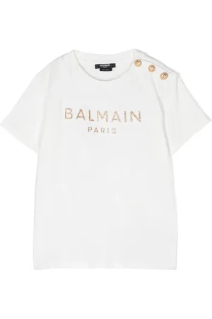 Balmain T-Shirt mit Glitter-Logo
