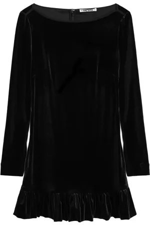 Ciao Lucia Kleid aus Samt mit Rüschensaum