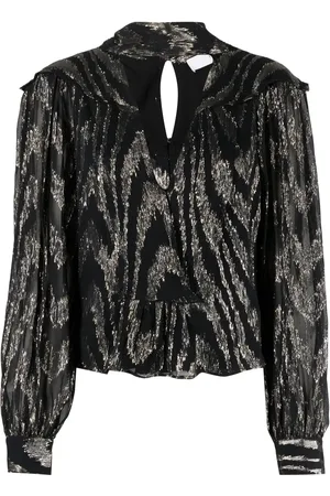 IRO Seidenbluse mit Metallic-Print