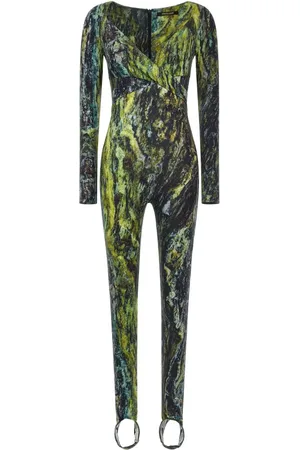 Roberto Cavalli Jumpsuit mit Marmor-Print