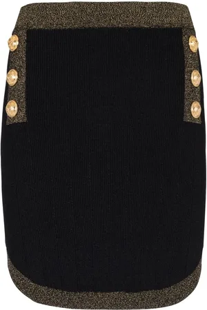 Balmain Minirock mit Zierknöpfen
