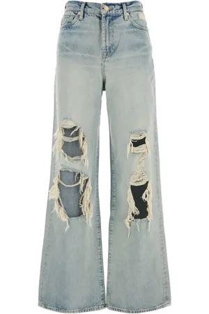 7 for all Mankind Weite Jeans im Distressed-Look