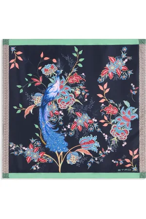 Etro Einstecktuch mit Pfauen-Print