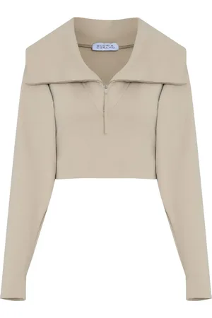Gloria Coelho Pullover mit Spreizkragen