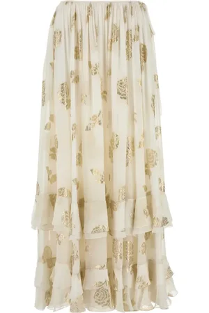 Chloé Lurex-Maxirock aus Jacquard
